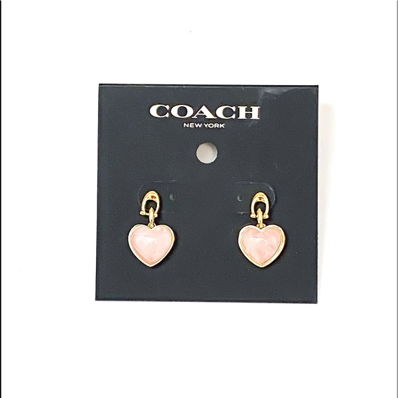 coach rose quartz earrings